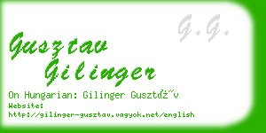 gusztav gilinger business card